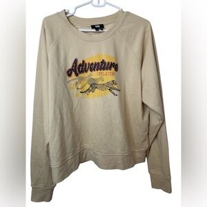 Paige Adventure Cheetah Graphic Daytona Sweatshirt NWOT